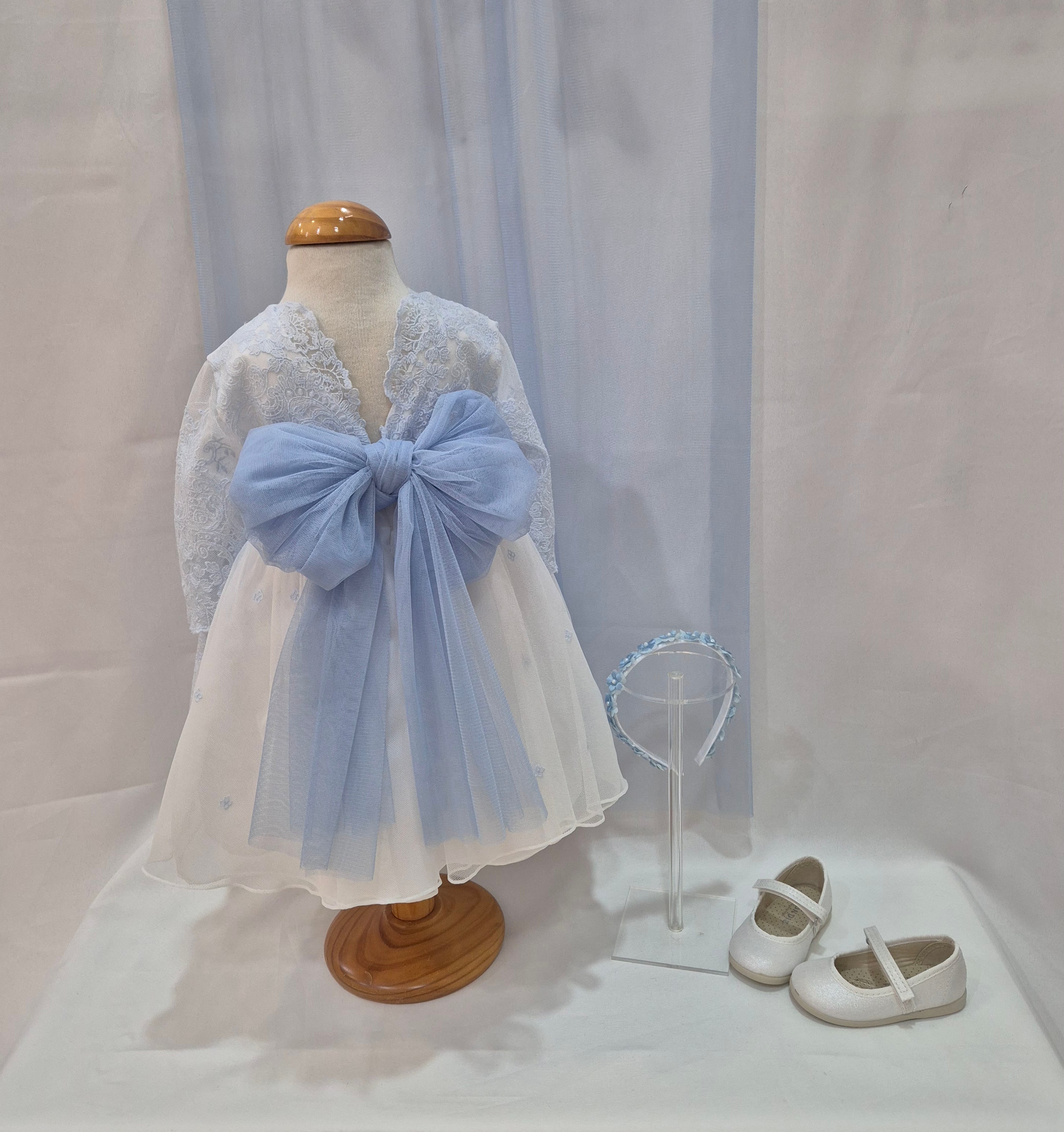 Vestido Valentina celeste ceremonia