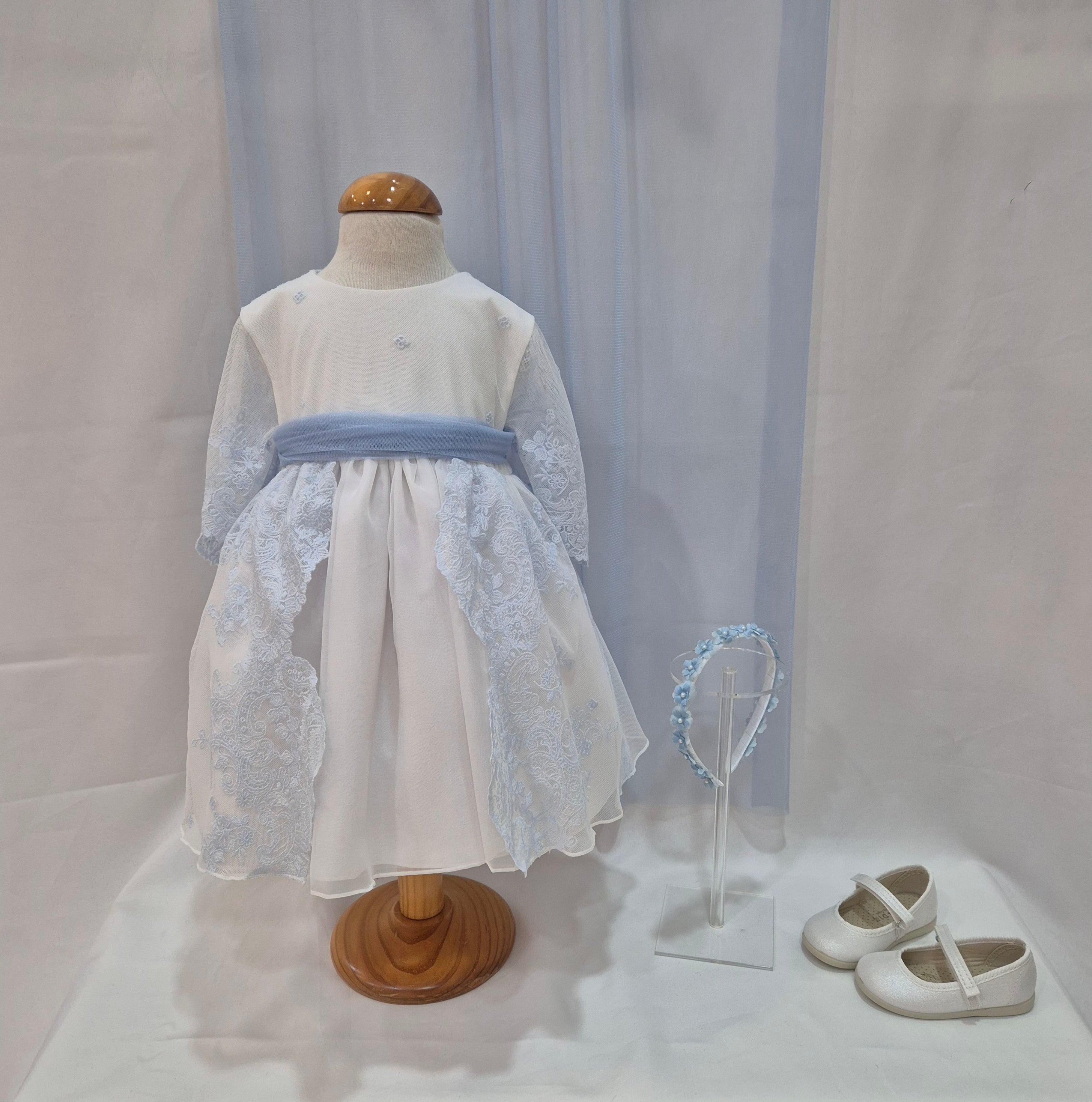Vestido Valentina celeste ceremonia