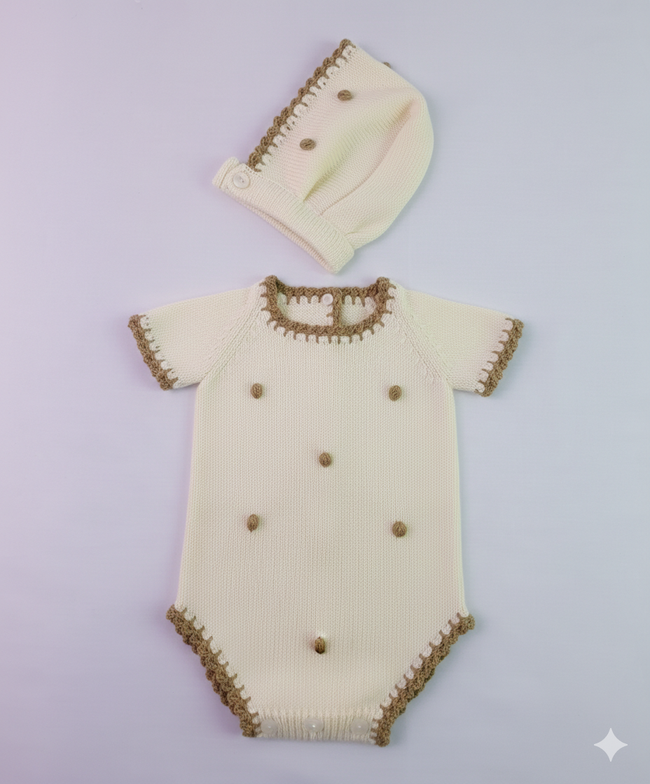 PELELE BODOQUES MAS CAPOTA MANGAS CORTAS HILO