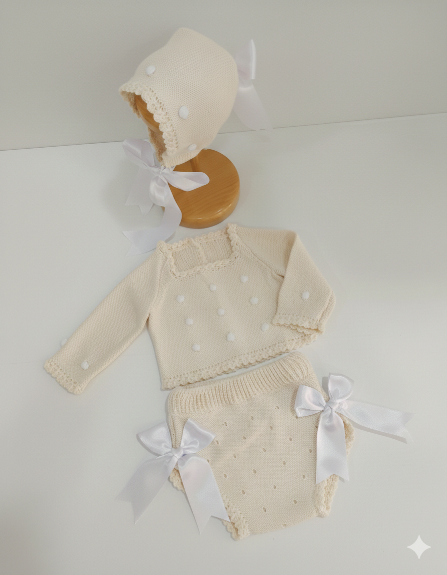 PELELE DOS PIEZAS MAS CAPOTA HILO