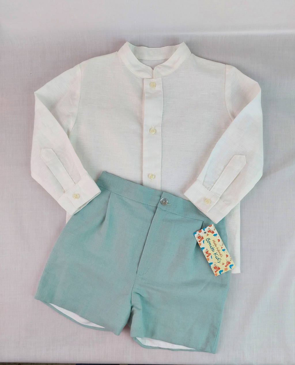 CAMISA LINO M-LARGA BEIG MAS PANTALÓN CREMALLERA LINO