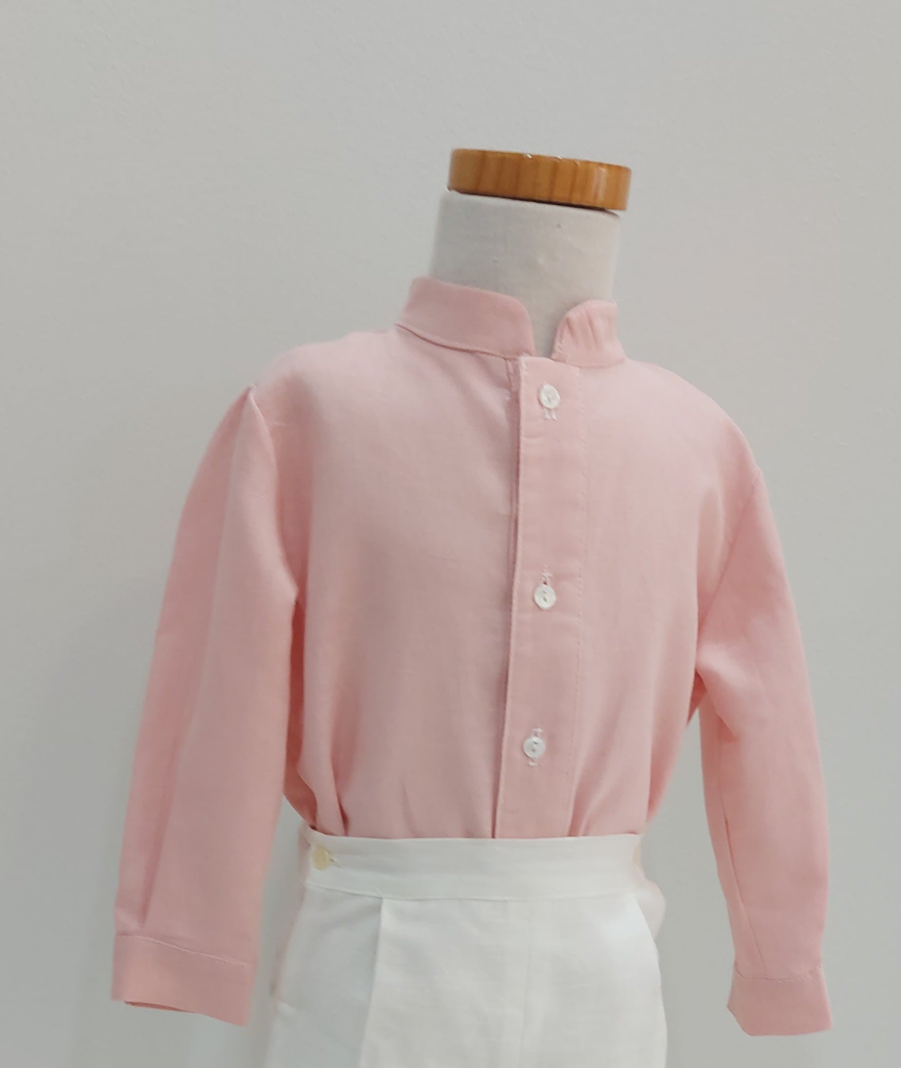 CAMISA CUELLO MAHO NIÑO LINO MANGAS LARGAS CEREMONIA