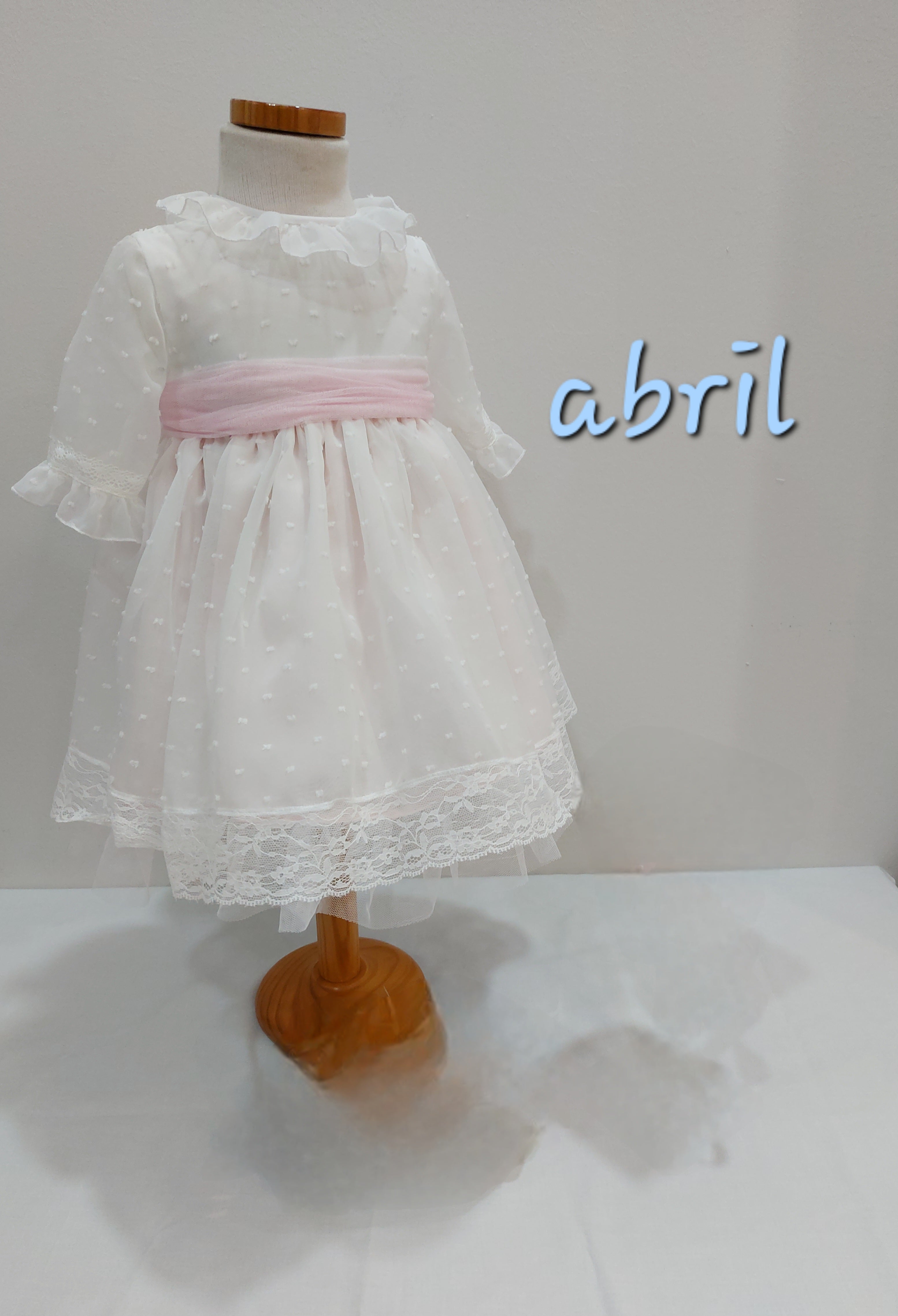 Vestido Ceremonia Abril media manga