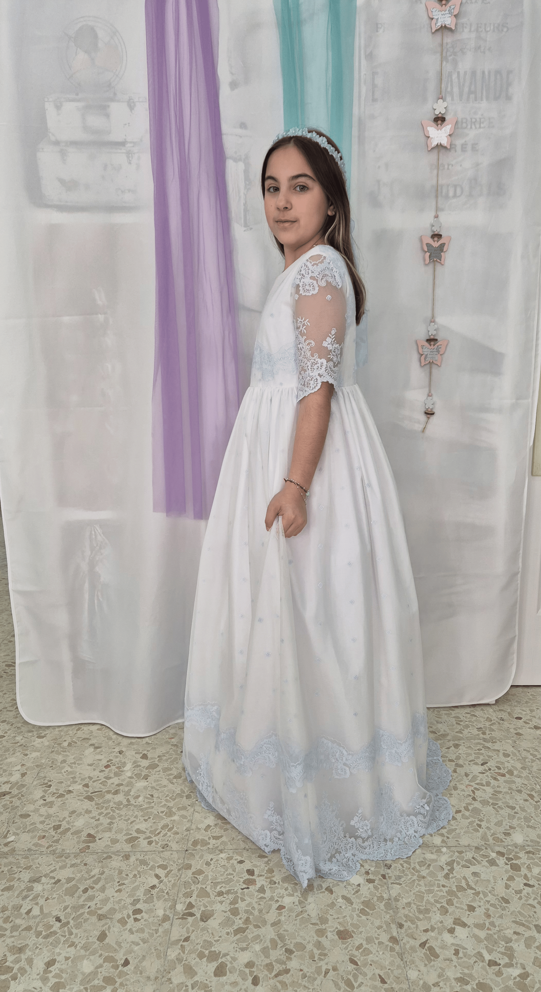 Vestido Comunión Celeste