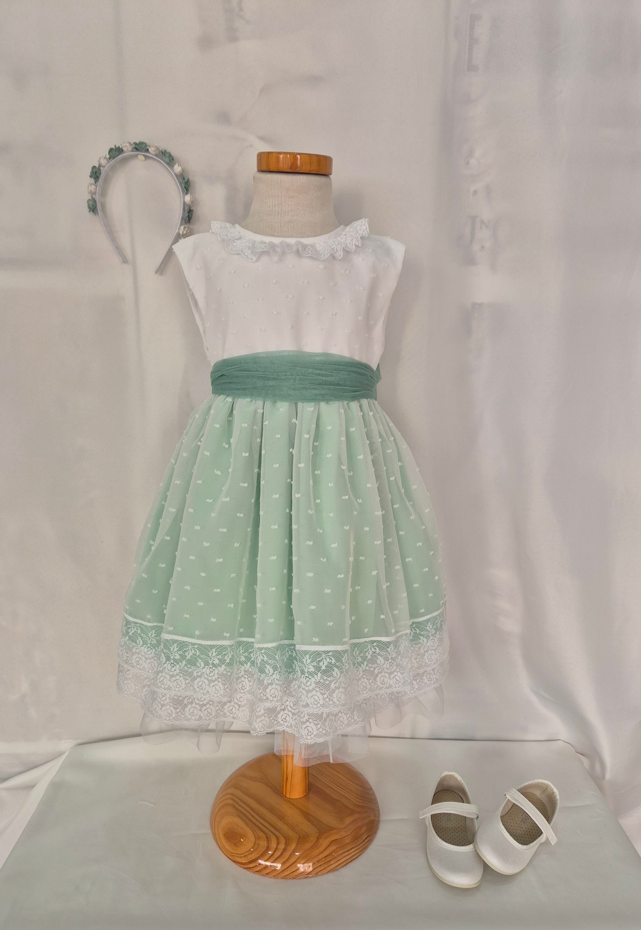 VESTIDO ABRIL SIN MANGAS ESPALDA PICO CEREMONIA