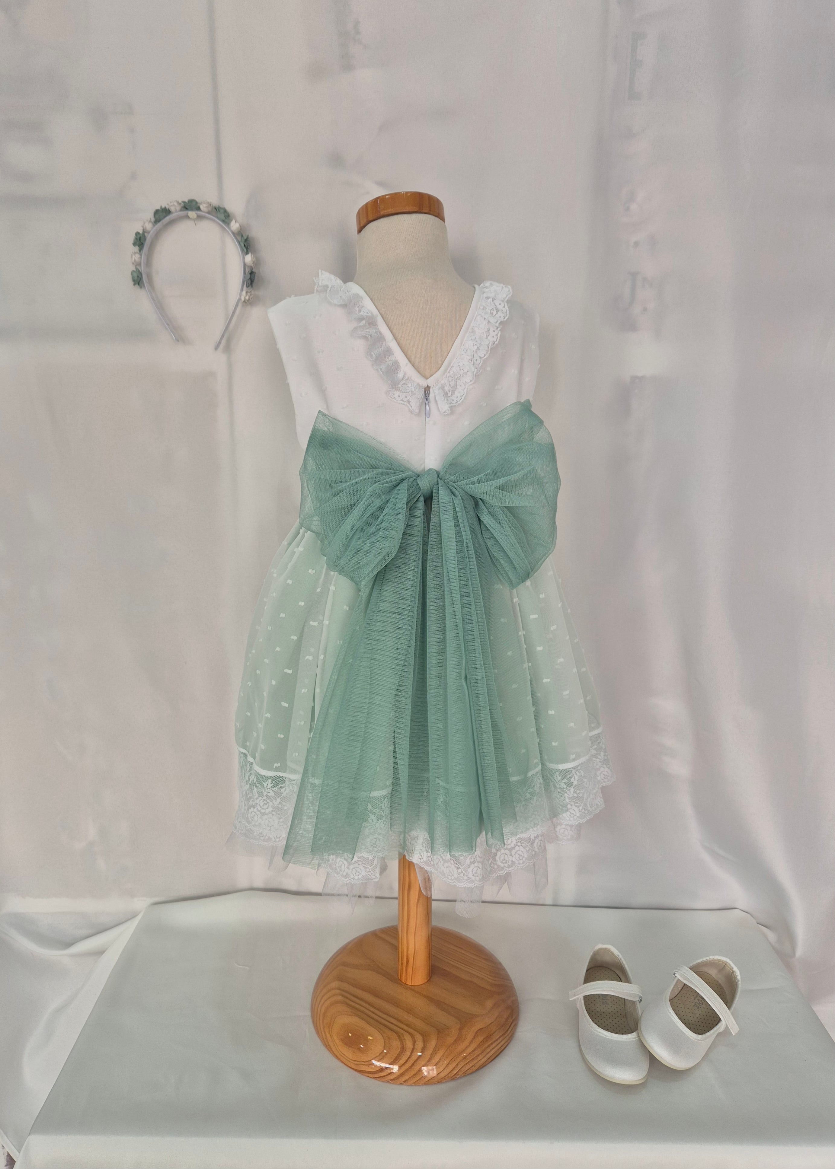 VESTIDO ABRIL SIN MANGAS ESPALDA PICO CEREMONIA