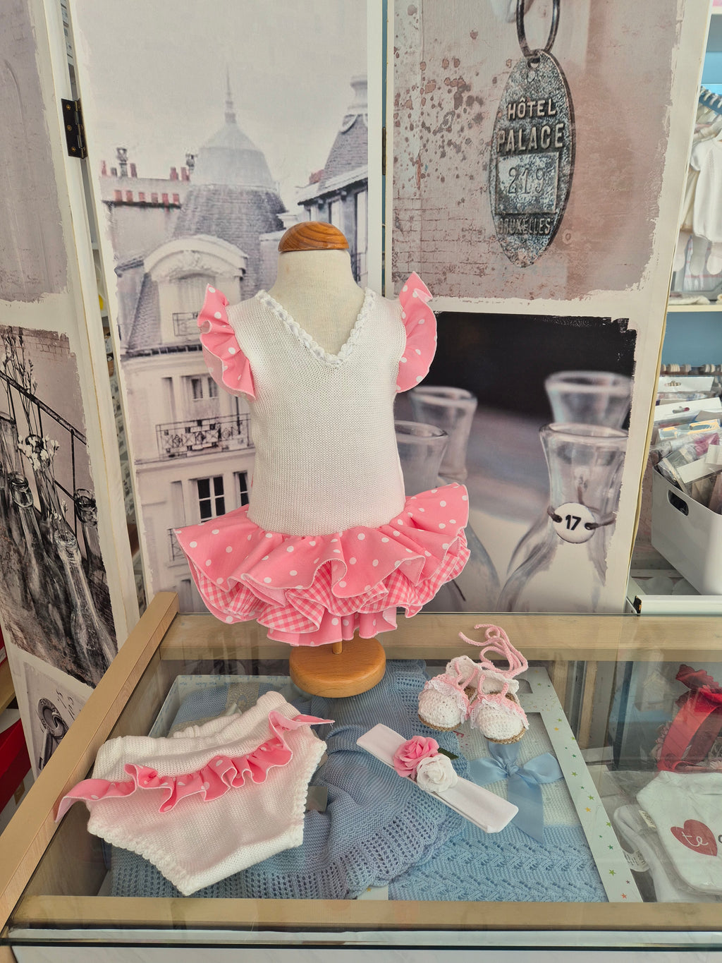 VESTIDO FLAMENCA HILO BLANCO 3 VOLANTES