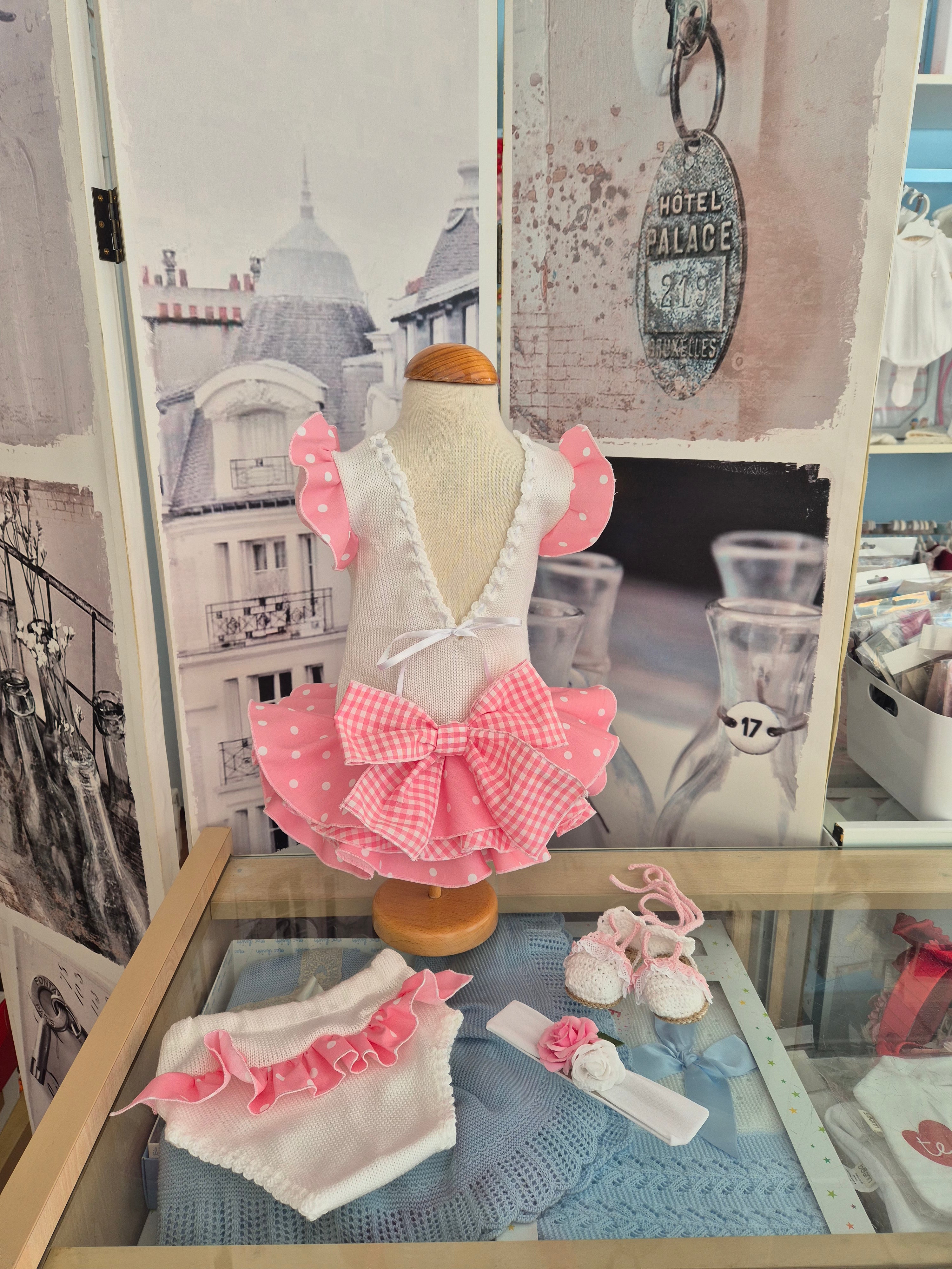 VESTIDO FLAMENCA HILO BLANCO 3 VOLANTES