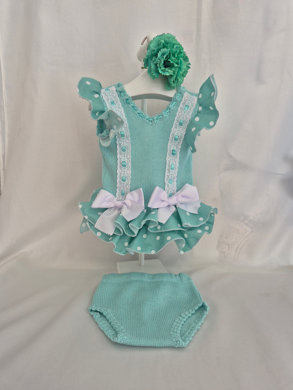VESTIDO MAS BRAGUITA FLAMENCA HILO  VOLANTE SISA