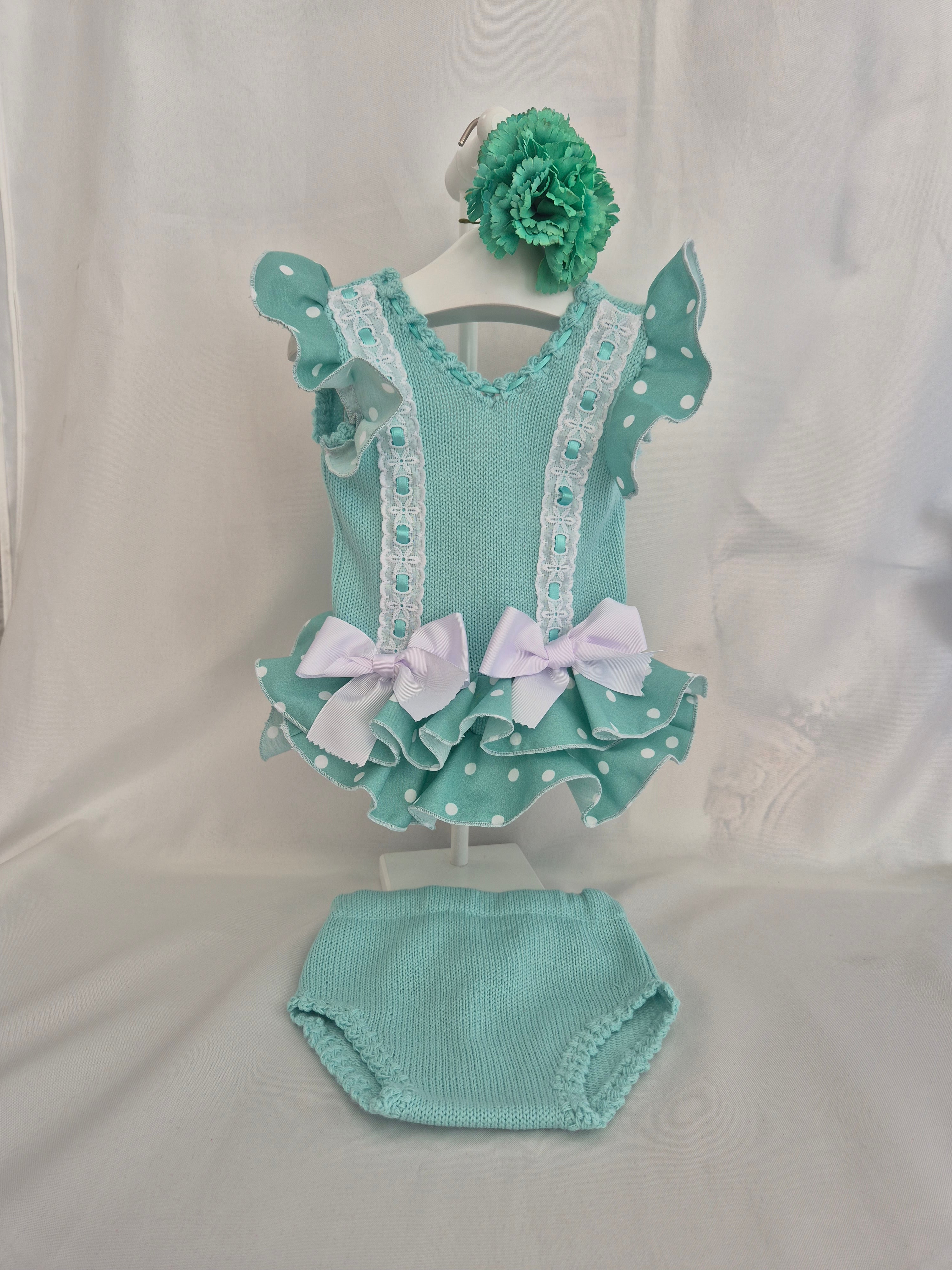 VESTIDO MAS BRAGUITA FLAMENCA HILO  VOLANTE SISA