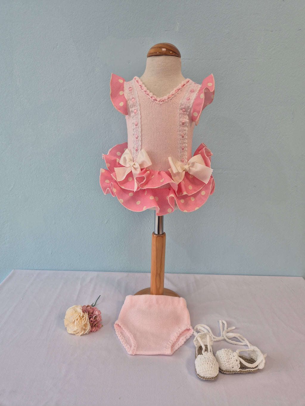 VESTIDO MAS BRAGUITA FLAMENCA HILO  VOLANTE SISA