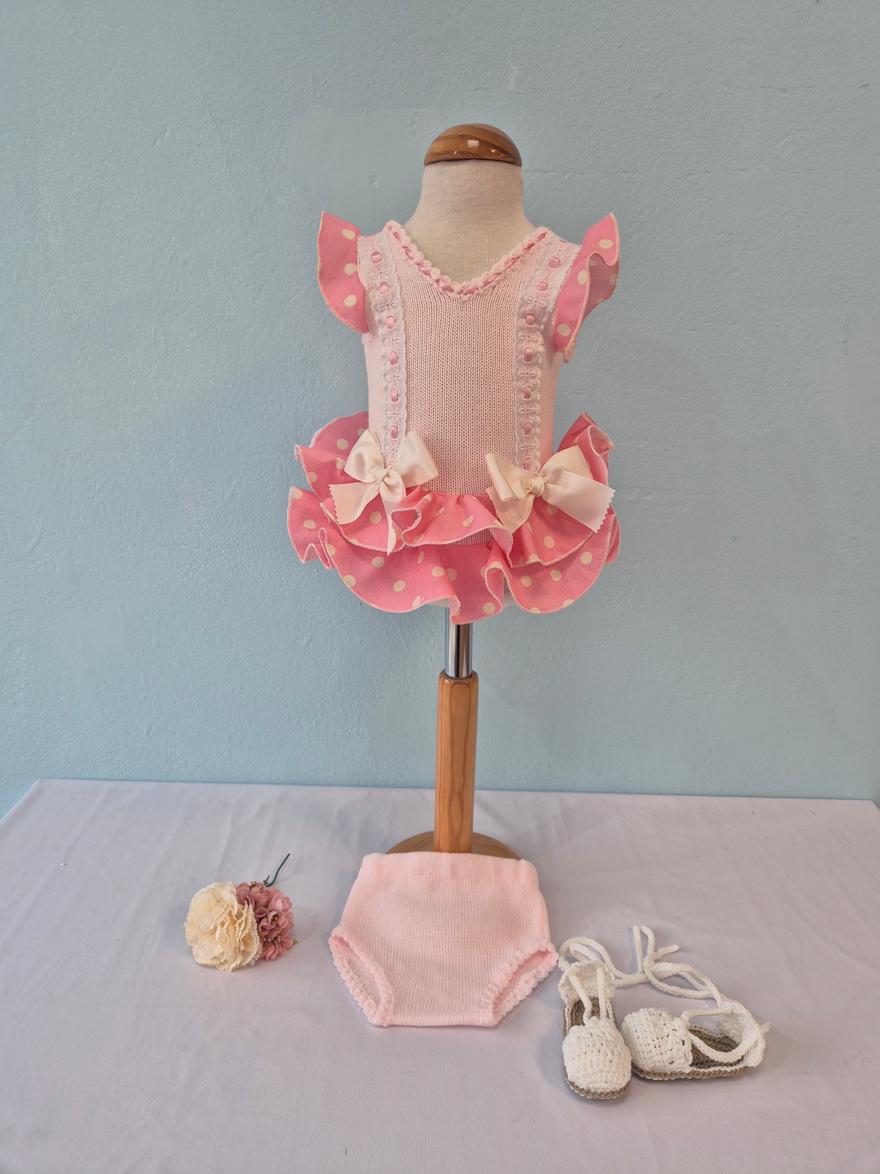 VESTIDO MAS BRAGUITA FLAMENCA HILO  VOLANTE SISA