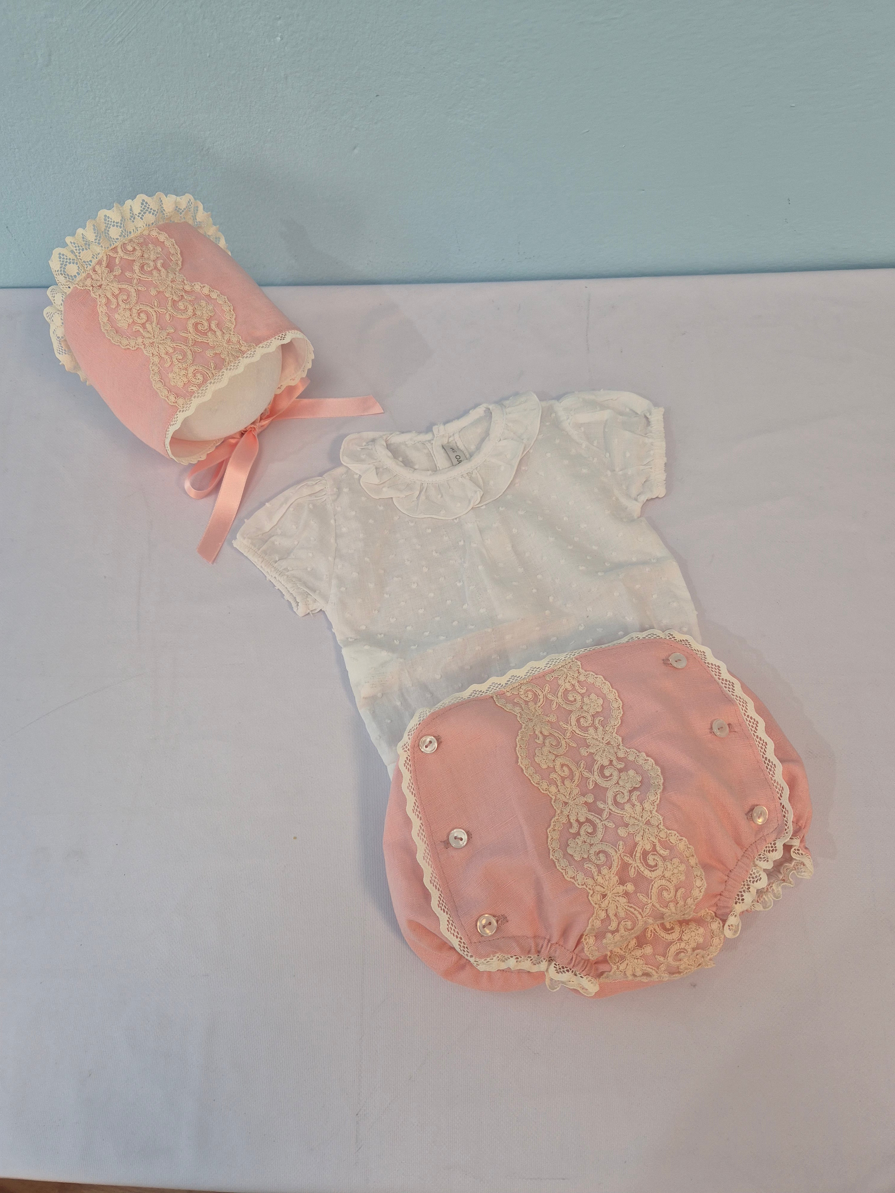 CONJUNTO BODY MANGAS CORTAS  MAS CUBRE MAS CAPOTA LINO