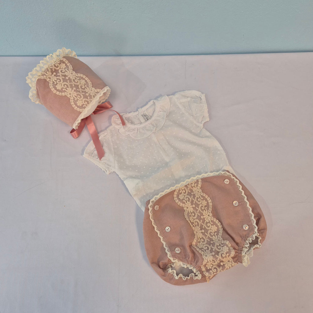 CONJUNTO BODY MANGAS CORTAS  MAS CUBRE MAS CAPOTA LINO