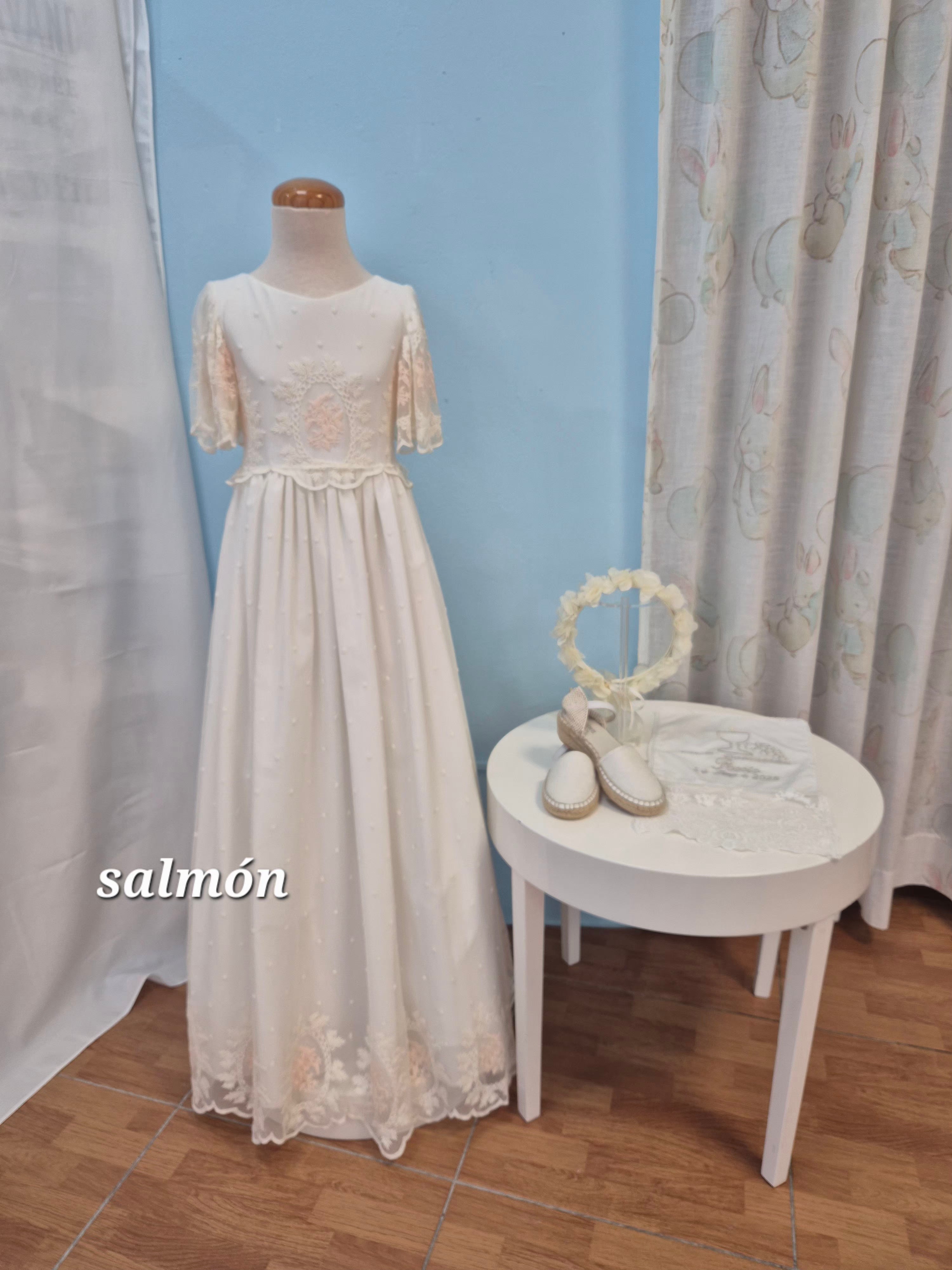 VESTIDO COMUNIÓN SALMÓN OUTLET