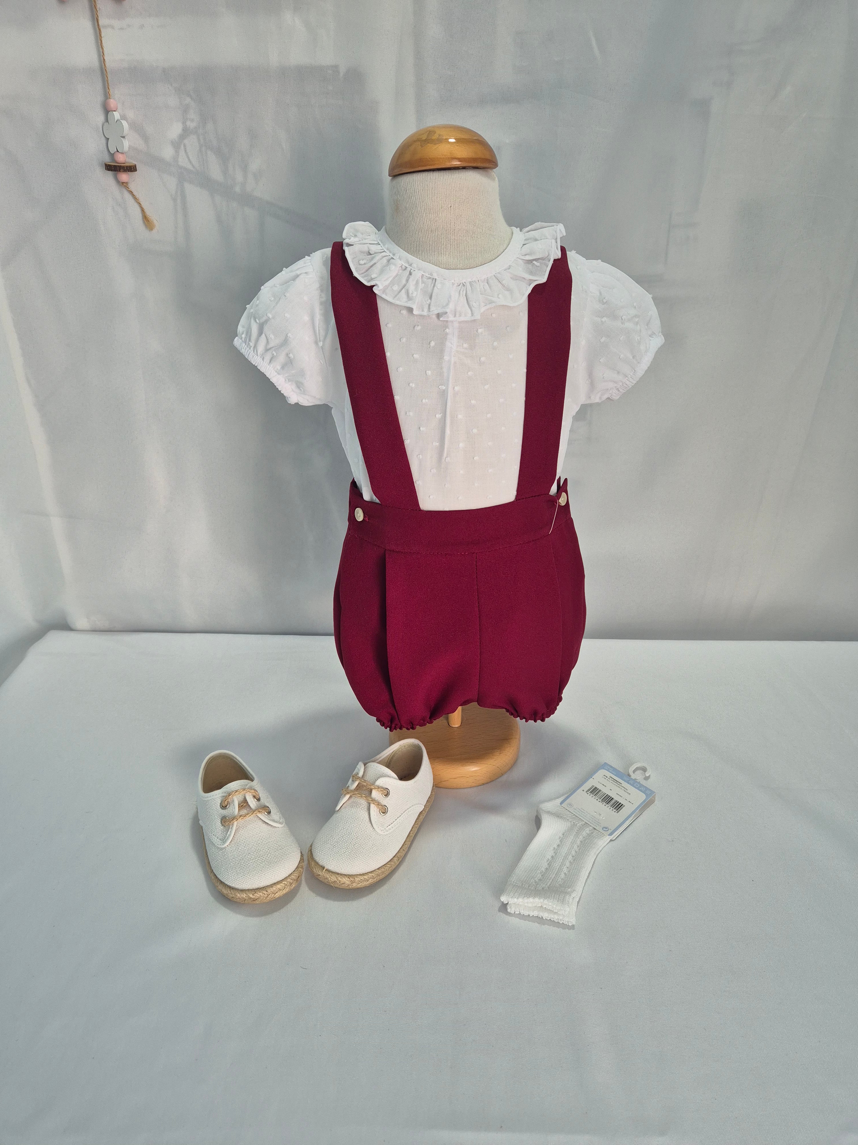 CONJUNTO PANTALON GLOBO TIRANTES CRESPÓN MAS BODY PLUMETY M-CORTA