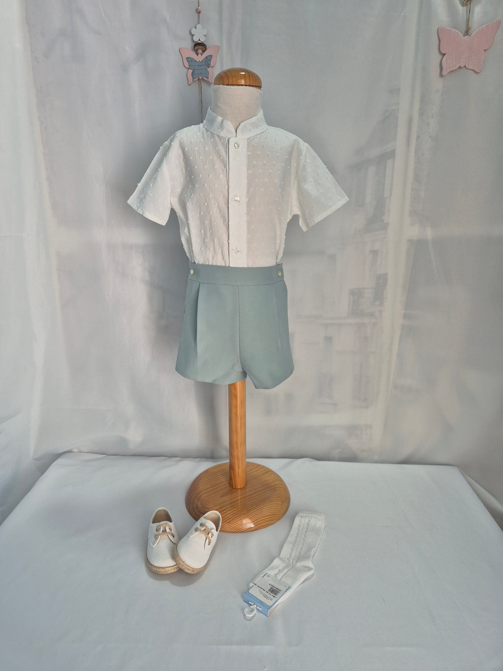 CONJUNTO CAMISA PLUMETY M-CORTA MAS PANTALON PINOCHO CRESPÓN