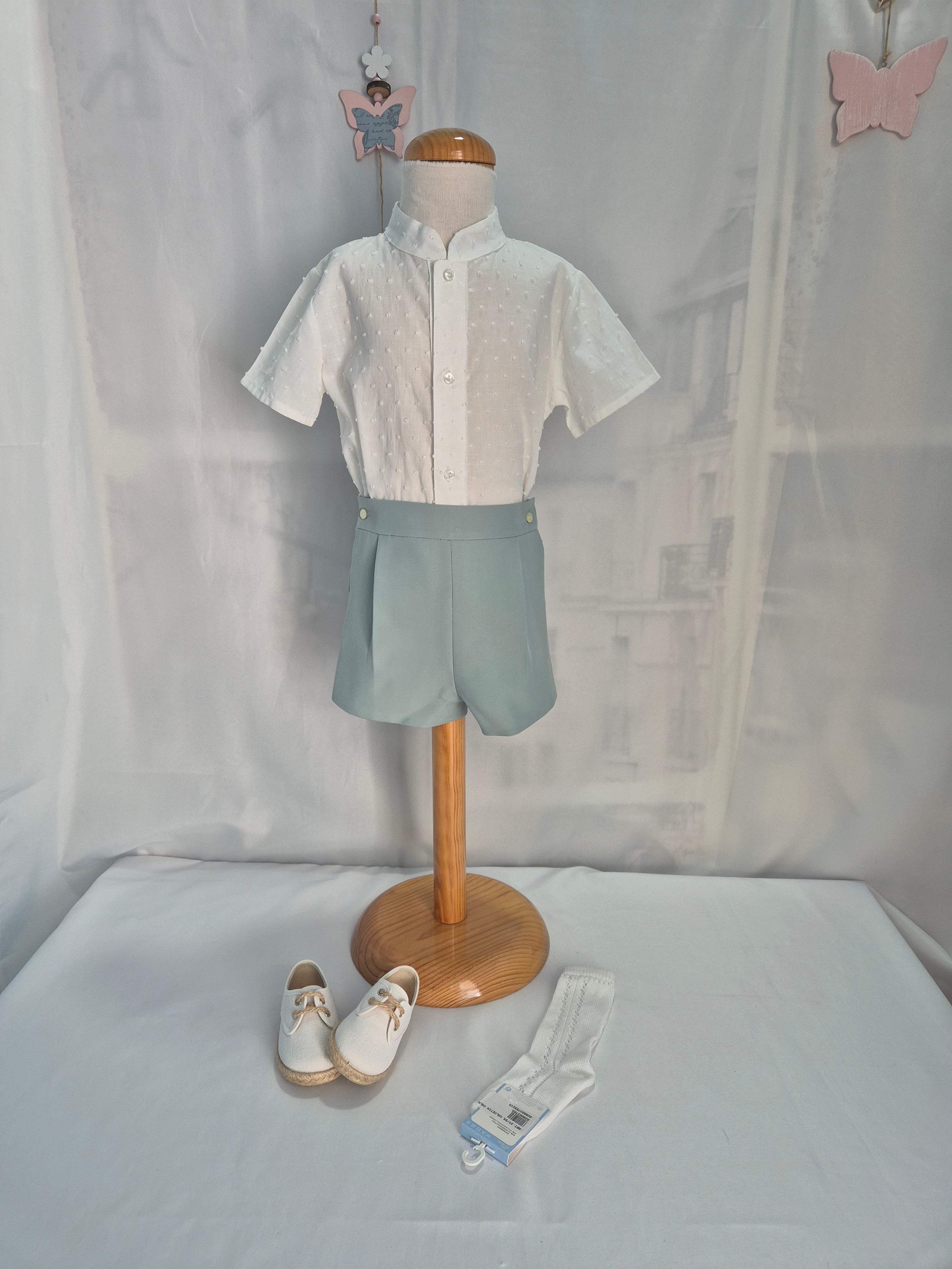 CONJUNTO CAMISA PLUMETY M-CORTA MAS PANTALON PINOCHO CRESPÓN
