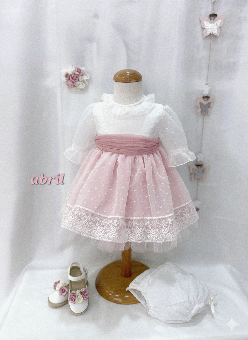 Vestido Ceremonia Abril media manga