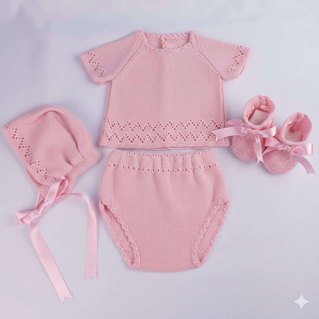 PELELE DOS PIEZAS MAS CAPOTA ESPIGAS HILO