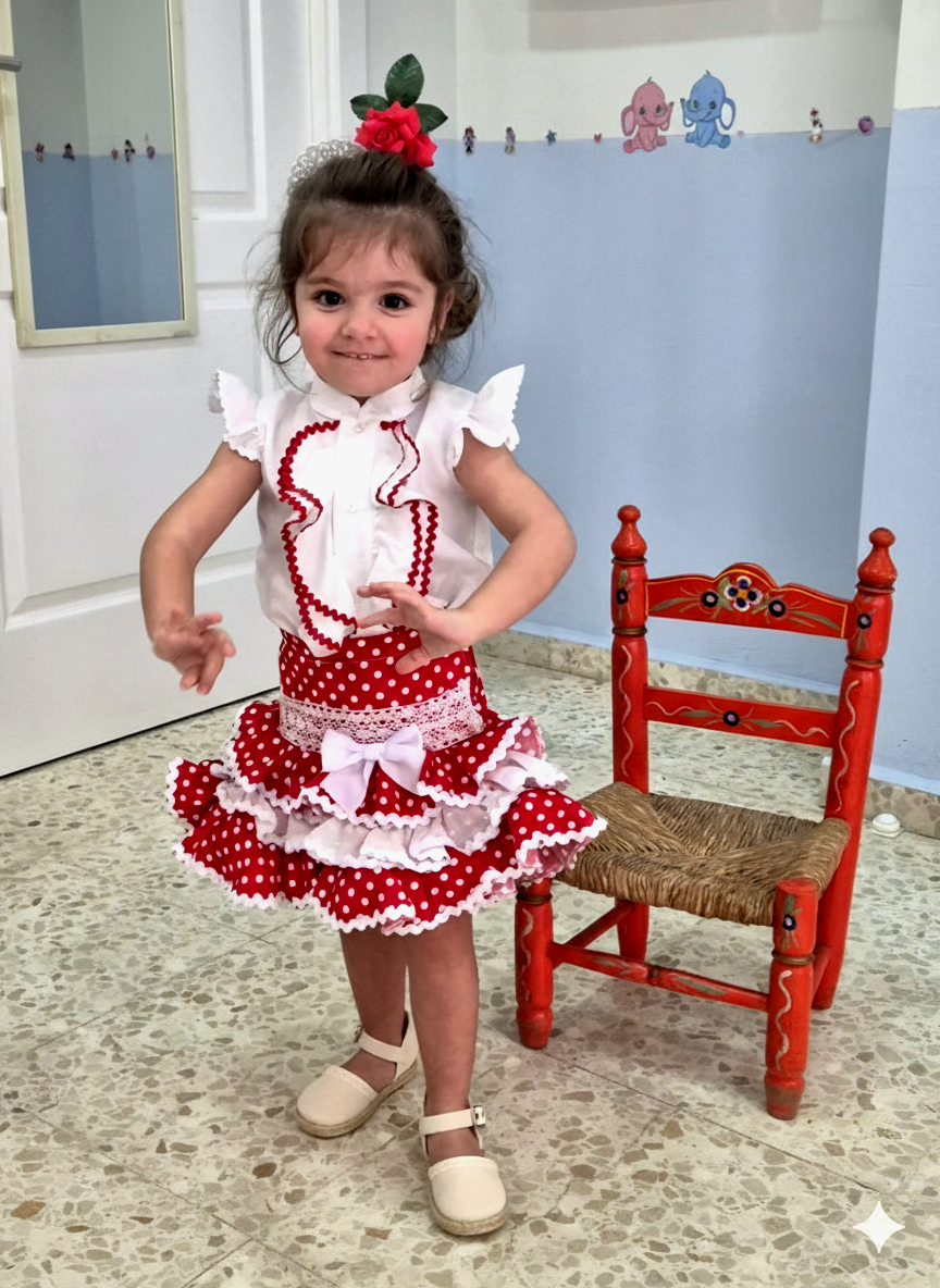 CONJUNTO CAMISA Y FALDA FLAMENCA