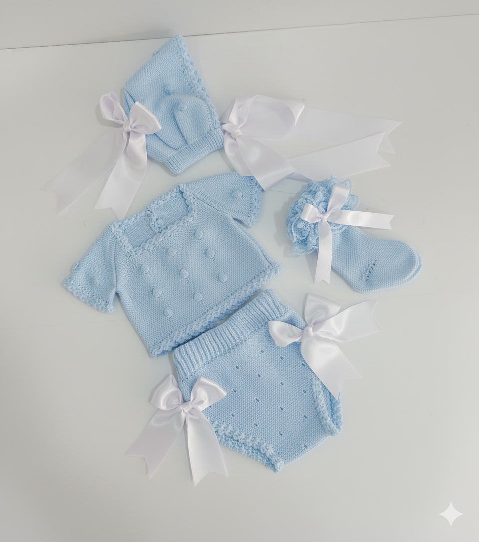 PELELE DOS PIEZAS MAS CAPOTA MANGAS CORTAS HILO