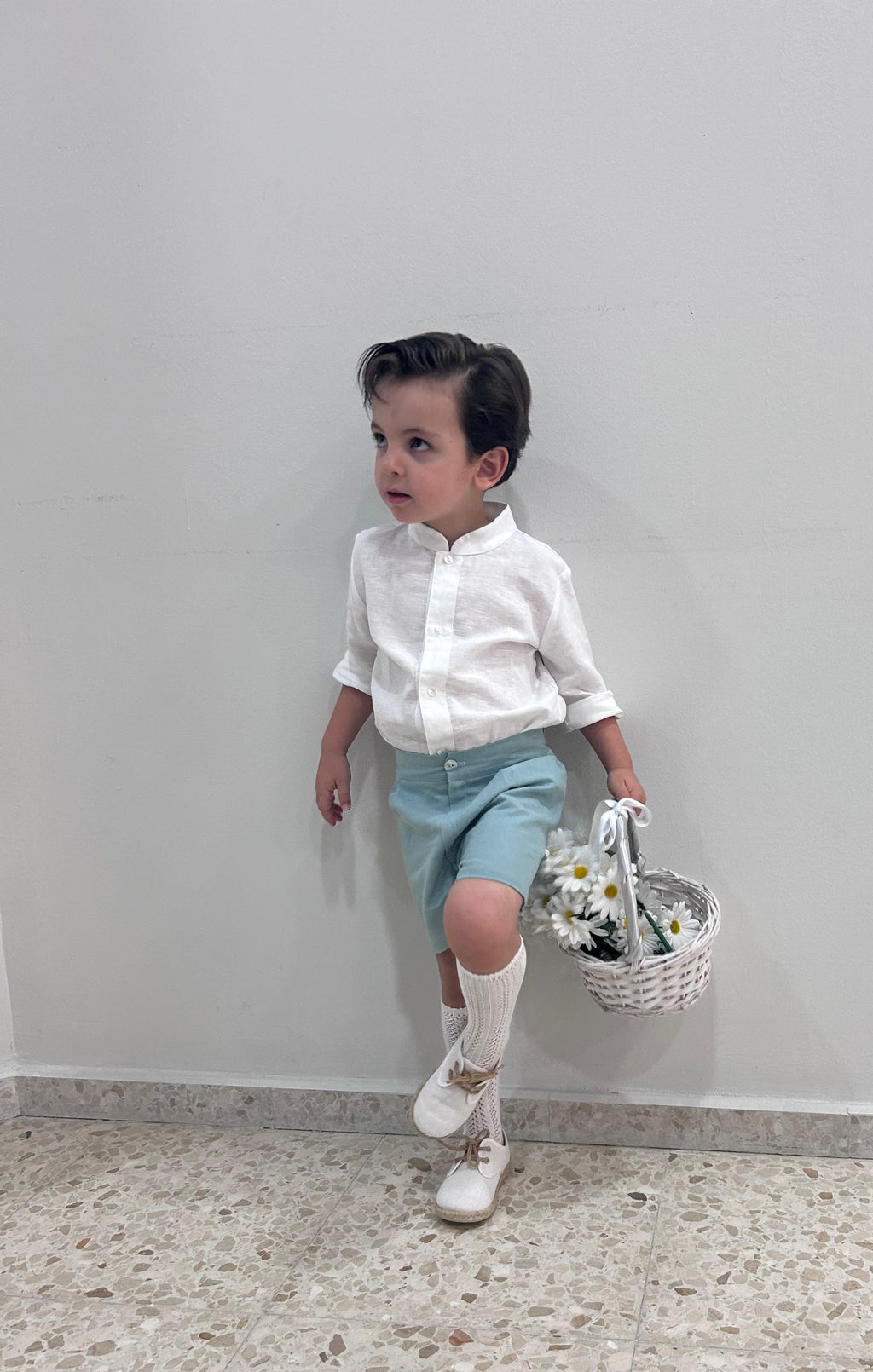 CONJUNTO LINO CAMISA BLANCA M- LARGA Y PANTALÓN CREMALLERA