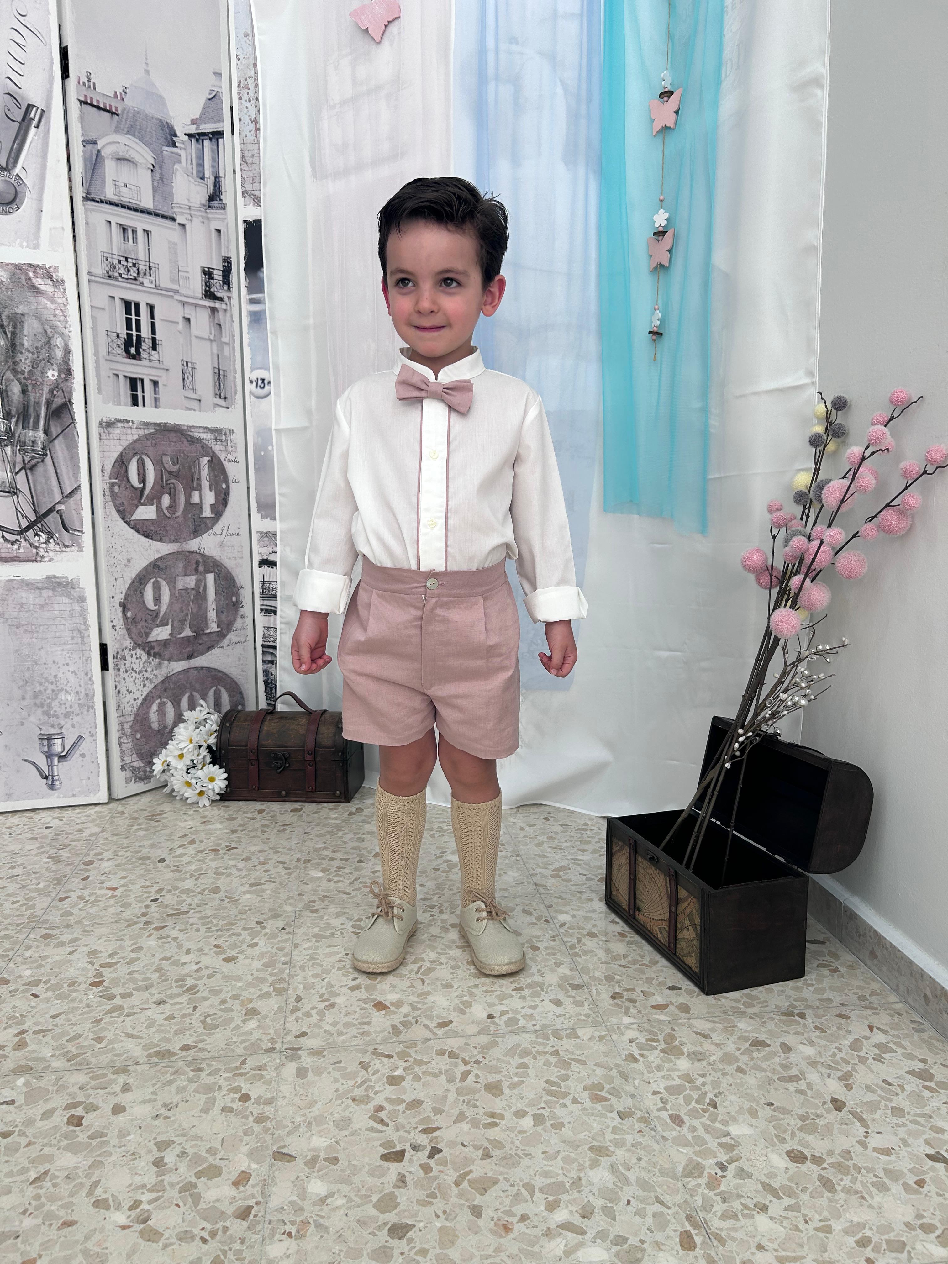 Conjunto niño camisa adornada