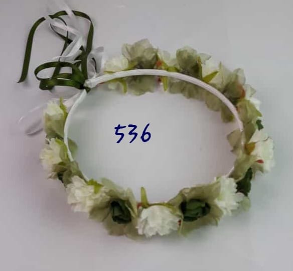 Corona flor organza 536 tocados