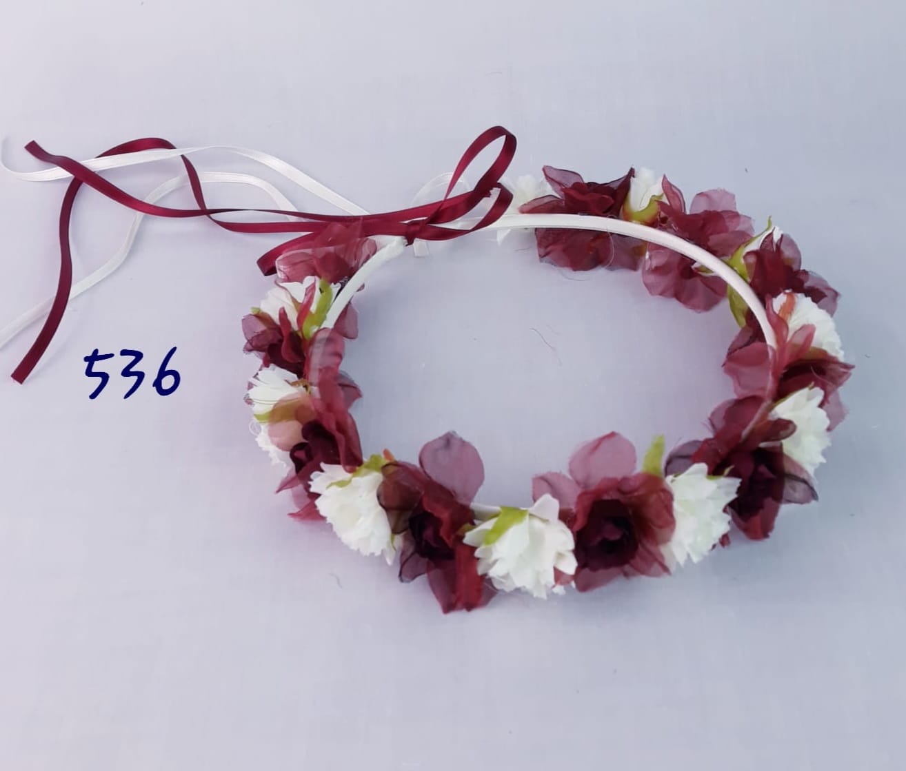 Corona flor organza 536 tocados
