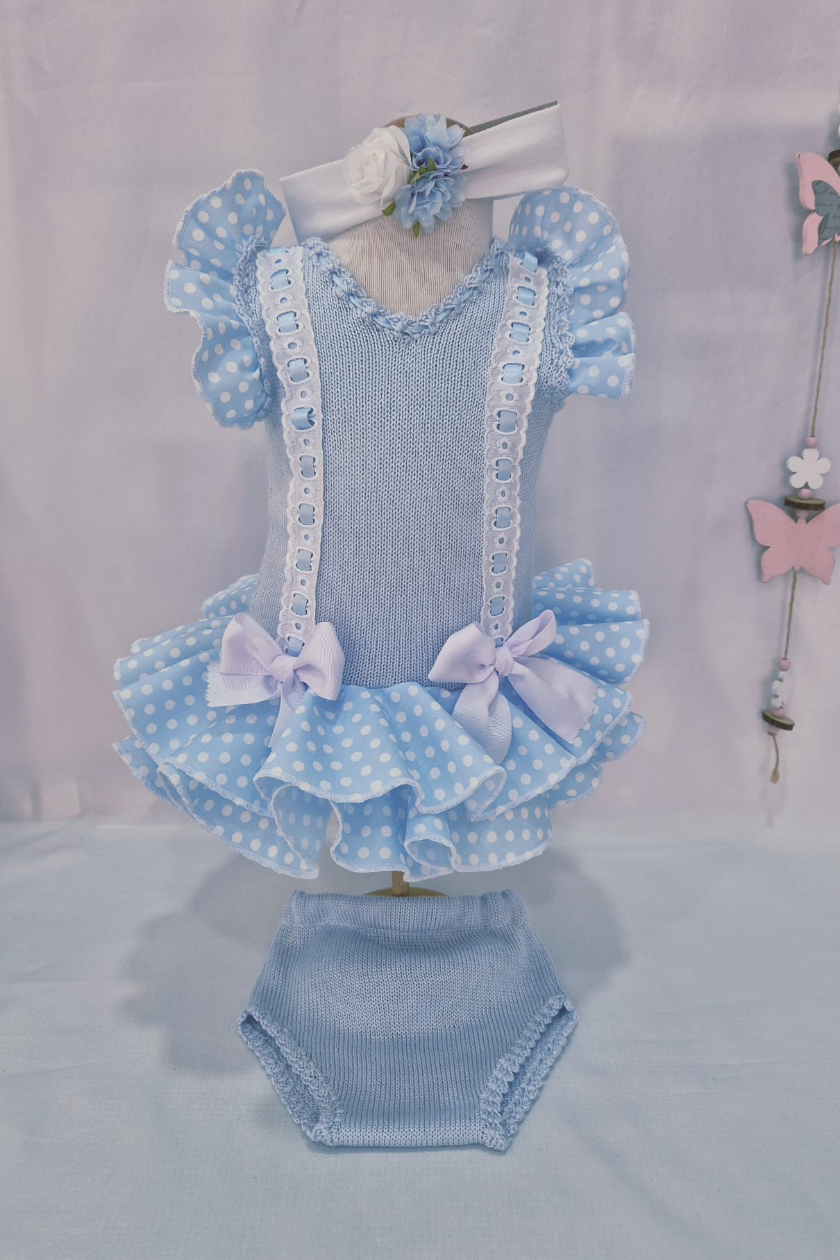 VESTIDO MAS BRAGUITA FLAMENCA HILO  VOLANTE SISA