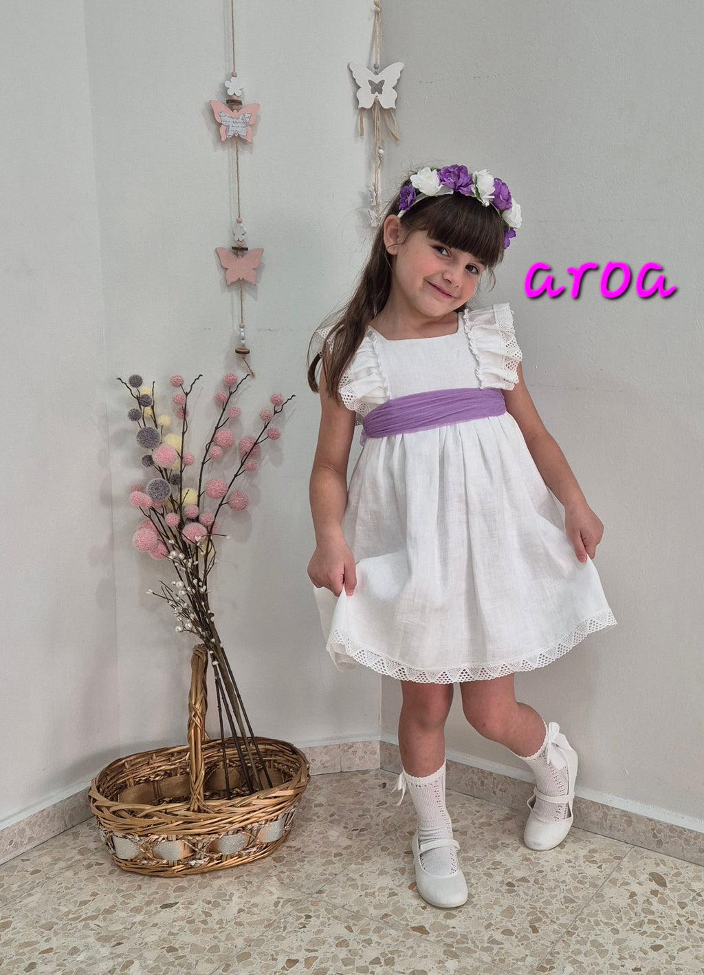 Vestido ceremonia Aroa sin mangas