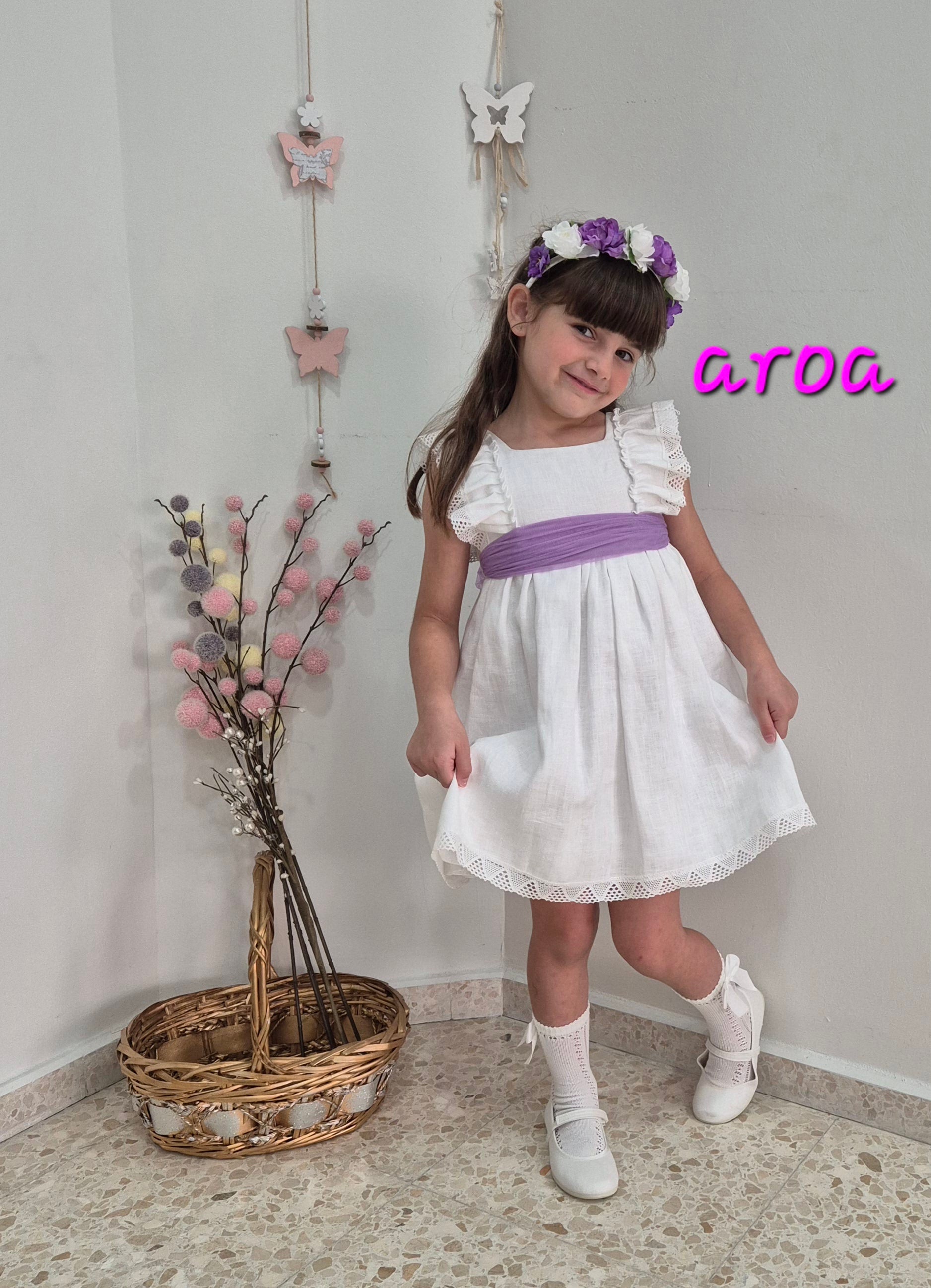 Vestido ceremonia Aroa sin mangas