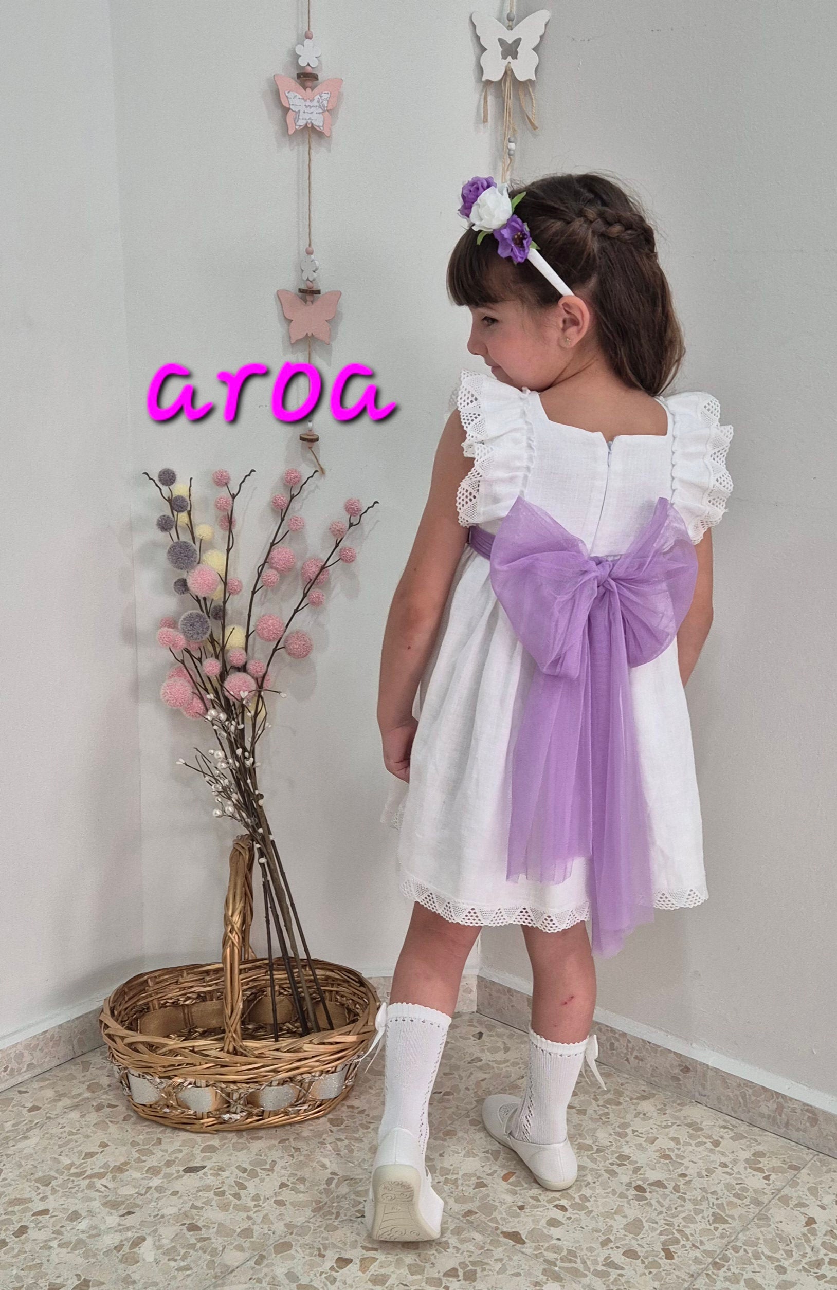 Vestido ceremonia Aroa sin mangas