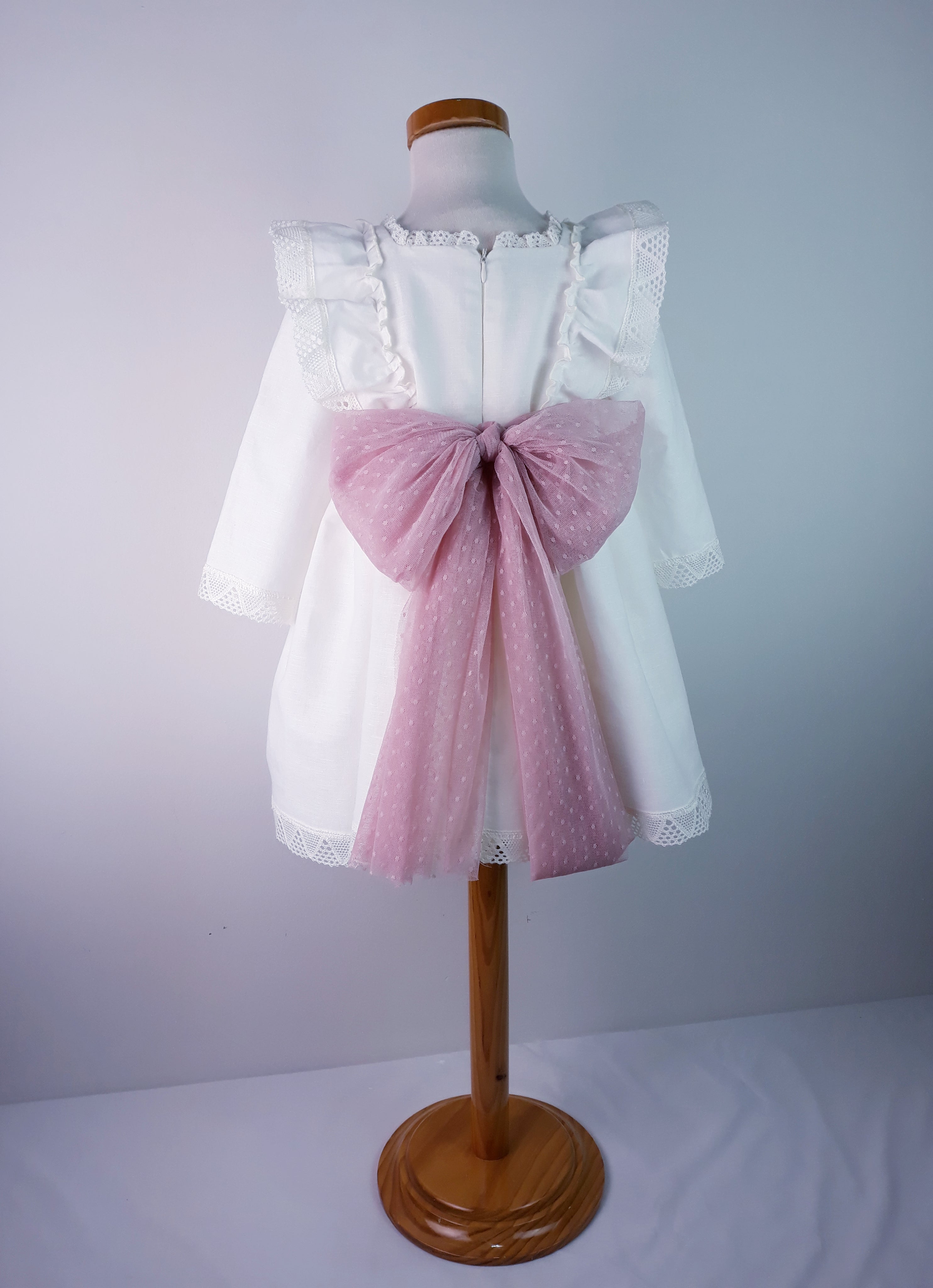 Vestido Aroa con mangas ceremonia