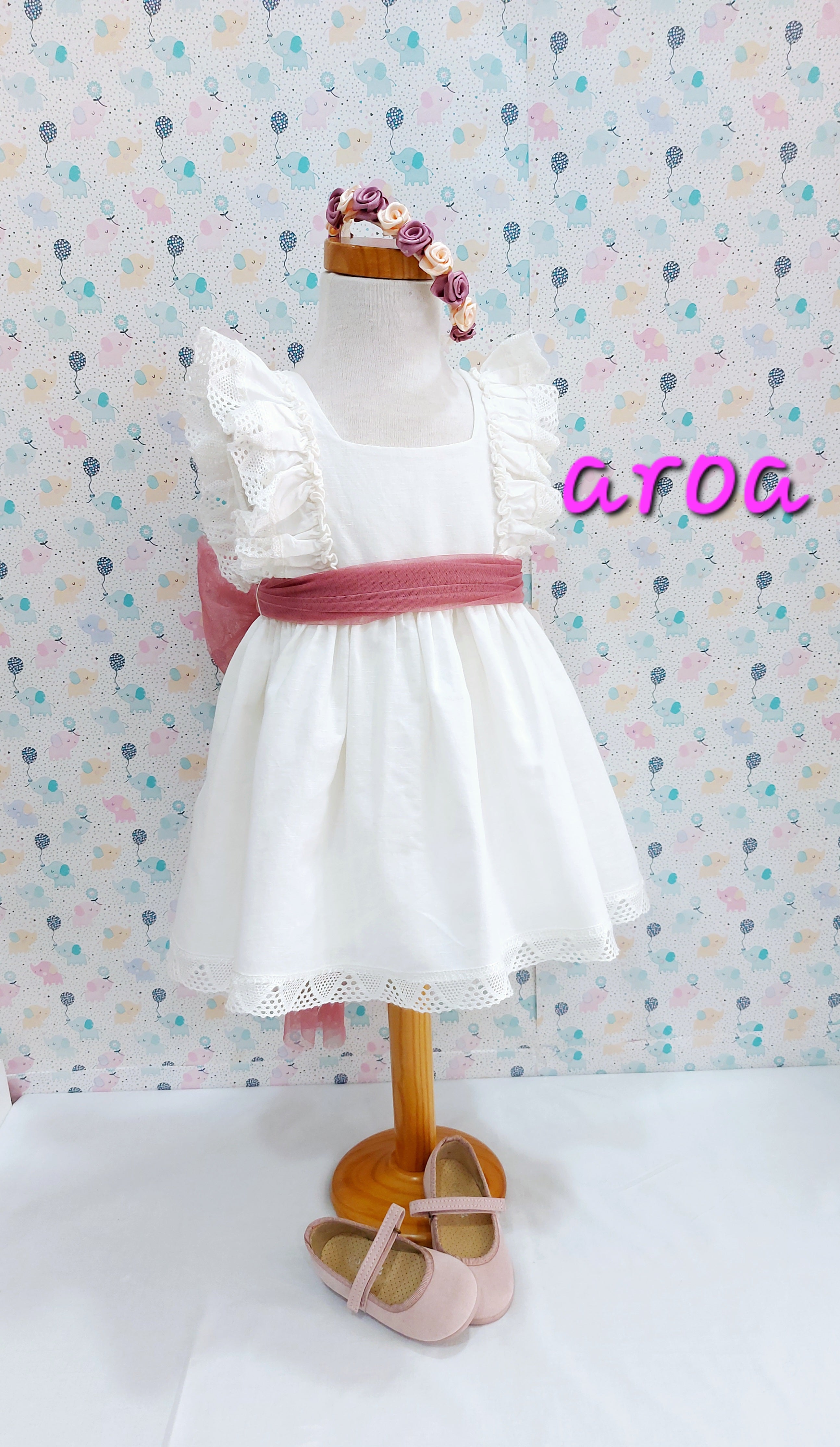 Vestido ceremonia Aroa sin mangas